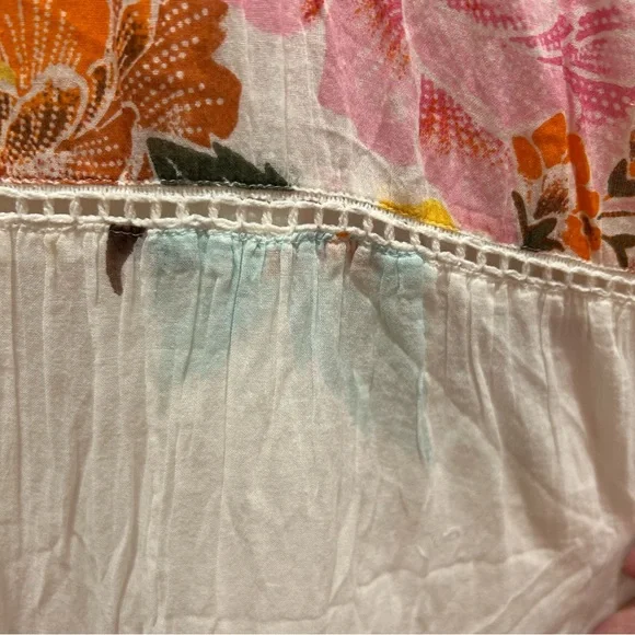 Anthropologie Farm Rio Havana Cotton Floral Maxi Dress Bohemian Style - Size XS - Picture 9 of 14